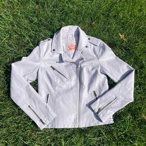 Purple leather Levi’s jacket